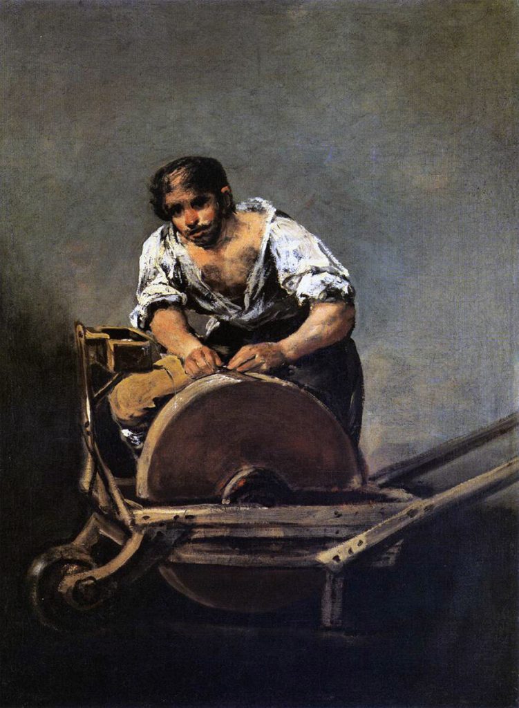 Fransisco Goya. L’arrotino, 1812. Olio su tela, cm. 68 x 50. Museo di Belle Arti di Budapest