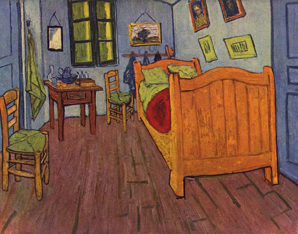 Vincent van Gogh. La stanza di Arles, 1889, olio su tela, cm. 72 cm × 90. Parigi, musée d'Orsay